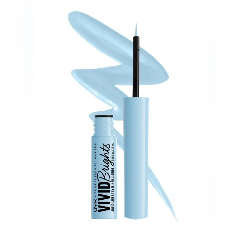(2)-NYX PROFESSIONAL MAKEUP Vivid Brights Liquid Eyeliner Liner - 06 BLUE THANG